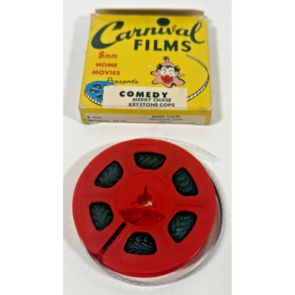 Carnival Films 8mm Home Movie Keystone Cops Merry Chase CO-10 Vintage Comedy